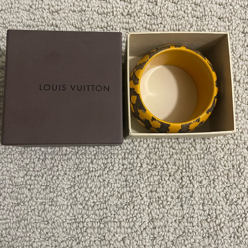 Louis Vuitton Bold Yellow and Brown Bangle - Picture 2 of 4